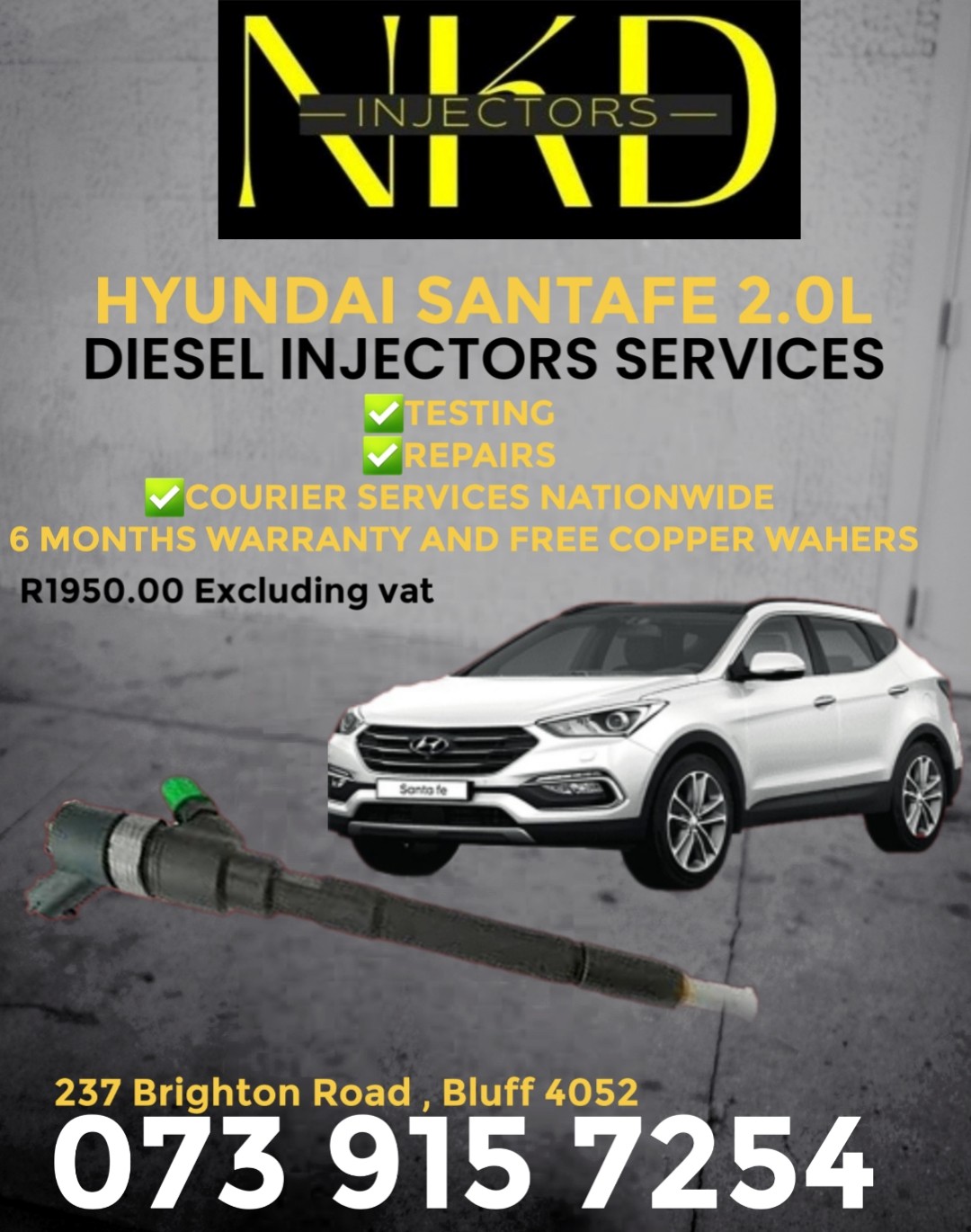 Buy Repaired Hyundai Santafe 2.0L Injectors - Private Seller Buy Repaired Hyundai Santafe 2.0L Injectors - Private Seller