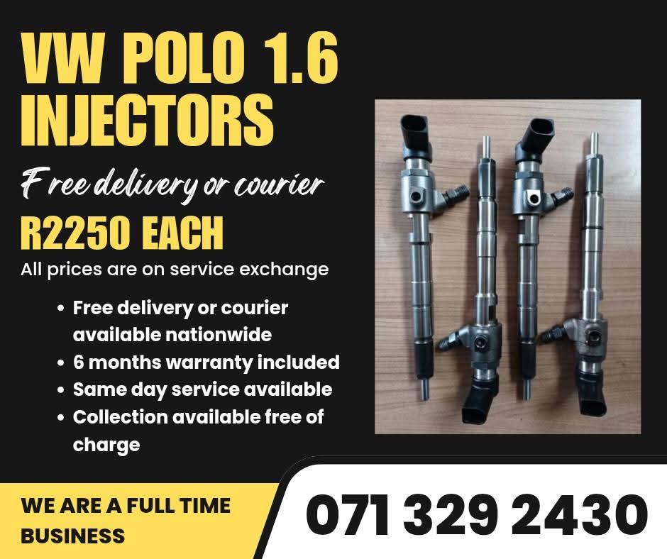 VW POLO 1.6 INJECTORS FOR SALE WITH WARRANTY INCLUDED - Private Seller VW POLO 1.6 INJECTORS FOR SALE WITH WARRANTY INCLUDED - Private Seller