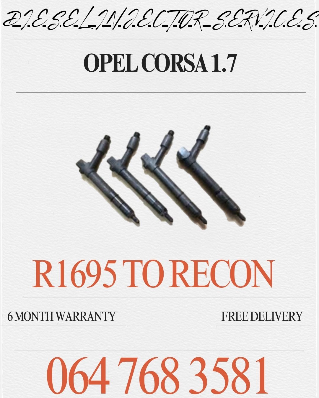 OPEL CORSA 1.7 DIESEL INJECTORS SOLD WITH NEW WASHERS - Private Seller OPEL CORSA 1.7 DIESEL INJECTORS SOLD WITH NEW WASHERS - Private Seller