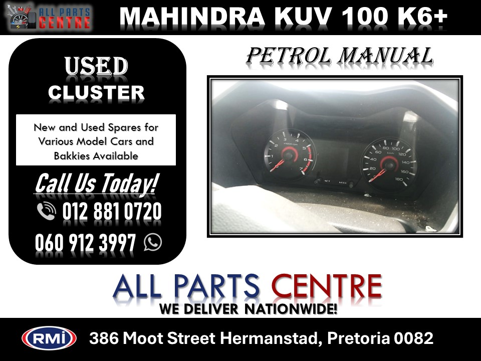 Mahindra Kuv 100 K6+ Used Petrol Manual Cluster for Sale Mahindra Kuv 100 K6+ Used Petrol Manual Cluster for Sale