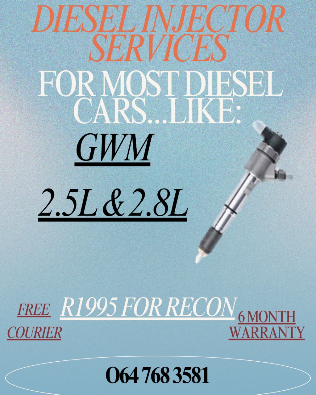 Diesel injector services