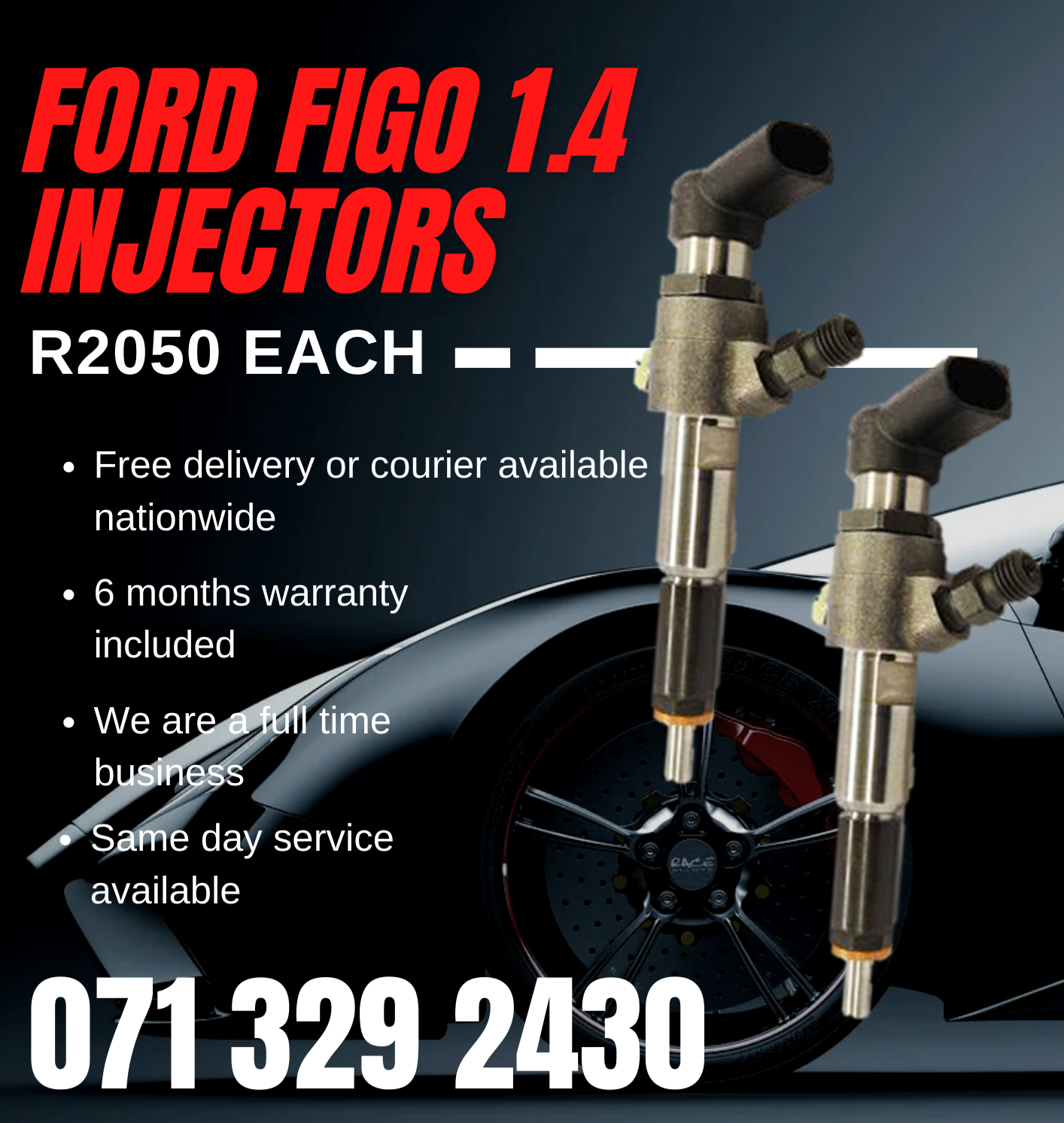 FORD FIGO 1.4 INJECTORS FOR SALE WITH WARRANTY - Private Seller FORD FIGO 1.4 INJECTORS FOR SALE WITH WARRANTY - Private Seller