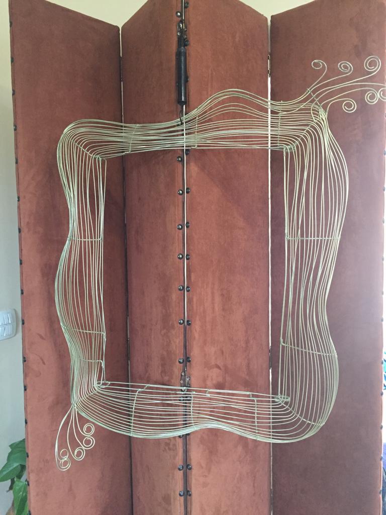 Unique Brass Wire Art 3 D Wall Hanging Picture Frame Very Unique Brass Wire Art 3 D Wall Hanging Picture Frame Very Bohemian