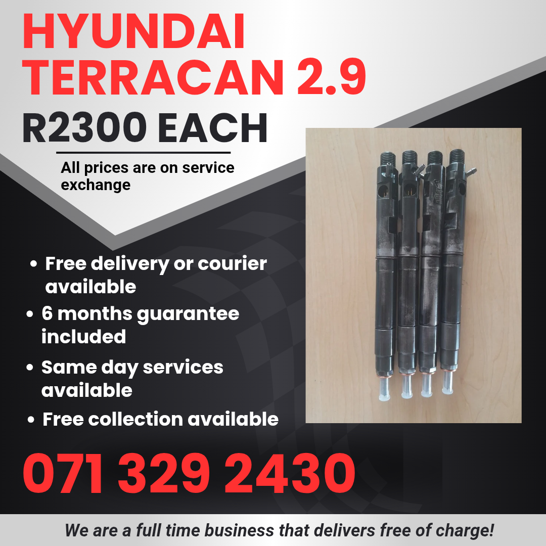 HYUNDAI TERRACAN 2.9 INJECTORS FOR SALE WITH WARRANTY - Private Seller HYUNDAI TERRACAN 2.9 INJECTORS FOR SALE WITH WARRANTY - Private Seller