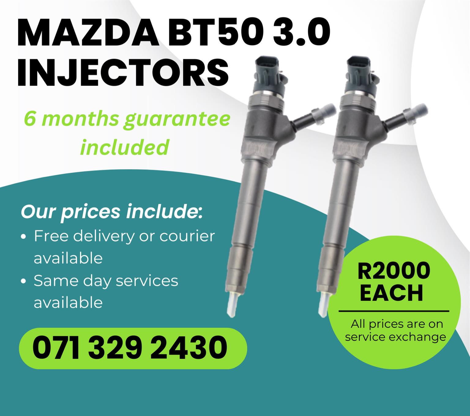 MAZDA BT50 3.0 DIESEL INJECTORS FOR SALE WITH WARRANTY - Private Seller MAZDA BT50 3.0 DIESEL INJECTORS FOR SALE WITH WARRANTY - Private Seller
