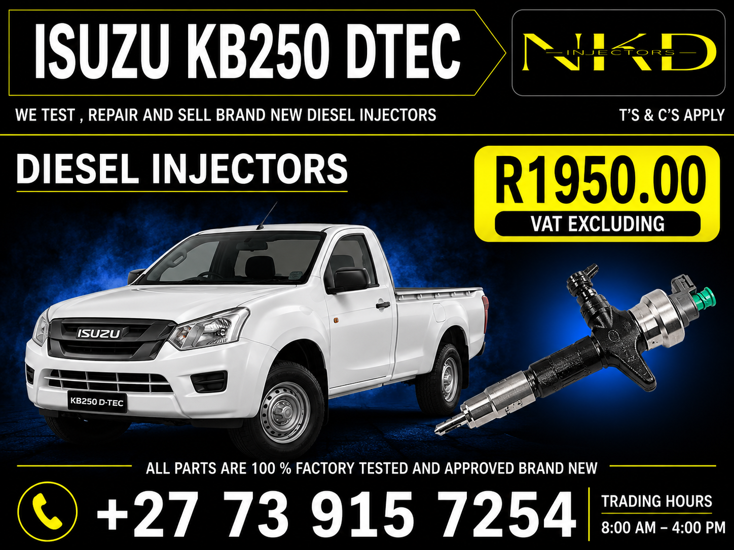 Injectors_Isuzu_KB250_DTEC - Private Seller Injectors_Isuzu_KB250_DTEC - Private Seller