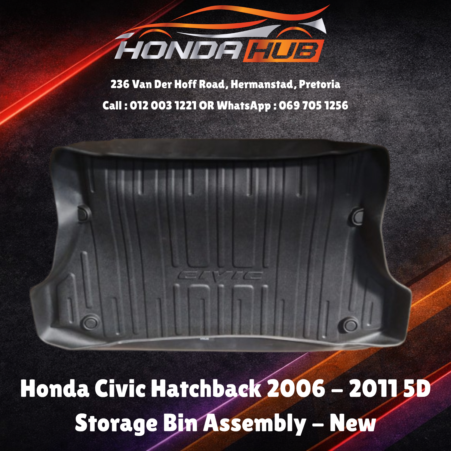 Honda Civic Hatchback 2006–2011 Storage Bin Assembly For Sale – New - Private Seller Honda Civic Hatchback 2006–2011 Storage Bin Assembly For Sale – New - Private Seller