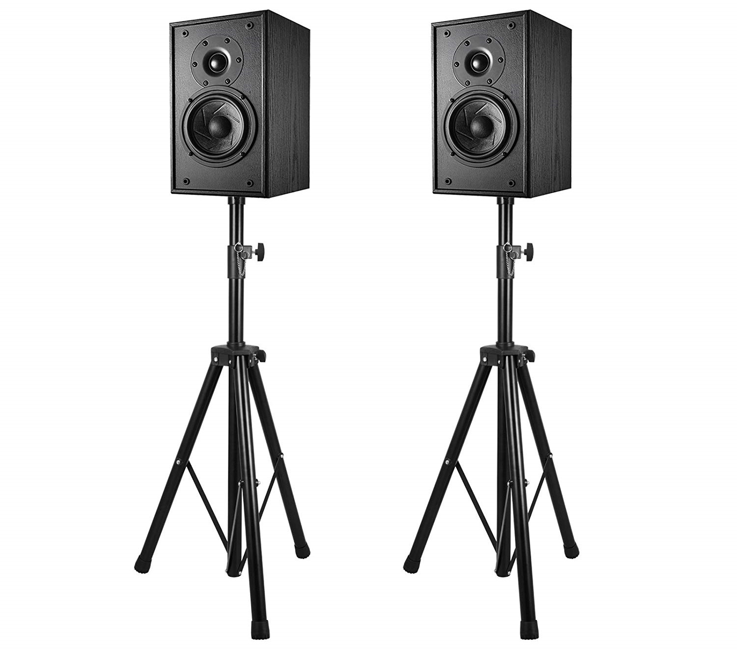Heavy Duty TriPod Speaker Stand Telescopic Adjustable In Black Colour. Brand New