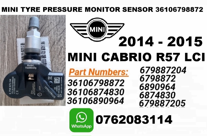 Mini Cabrio R57 LCI TPMS tyre pressure monitor sensors - Private Seller Mini Cabrio R57 LCI TPMS tyre pressure monitor sensors - Private Seller