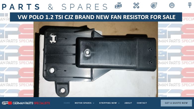 VW POLO 1.2 TSI CJZ BRAND NEW FAN RESISTOR FOR SALE - Private Seller VW POLO 1.2 TSI CJZ BRAND NEW FAN RESISTOR FOR SALE - Private Seller