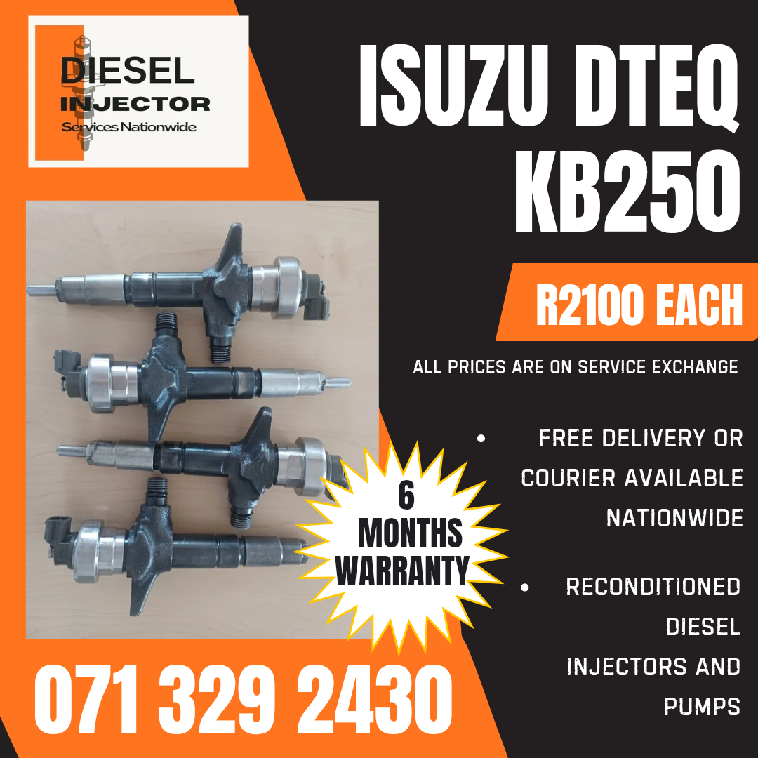 ISUZU DTEQ KB250 INJECTORS FOR SALE WITH WARRANTY - Private Seller ISUZU DTEQ KB250 INJECTORS FOR SALE WITH WARRANTY - Private Seller