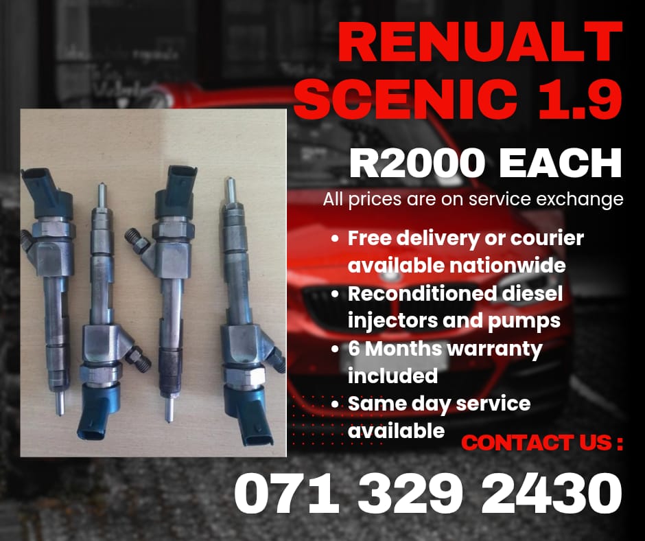 RENUALT SCENIC 1.9 INJECTORS FOR SALE WITH WARRANTY - Private Seller RENUALT SCENIC 1.9 INJECTORS FOR SALE WITH WARRANTY - Private Seller