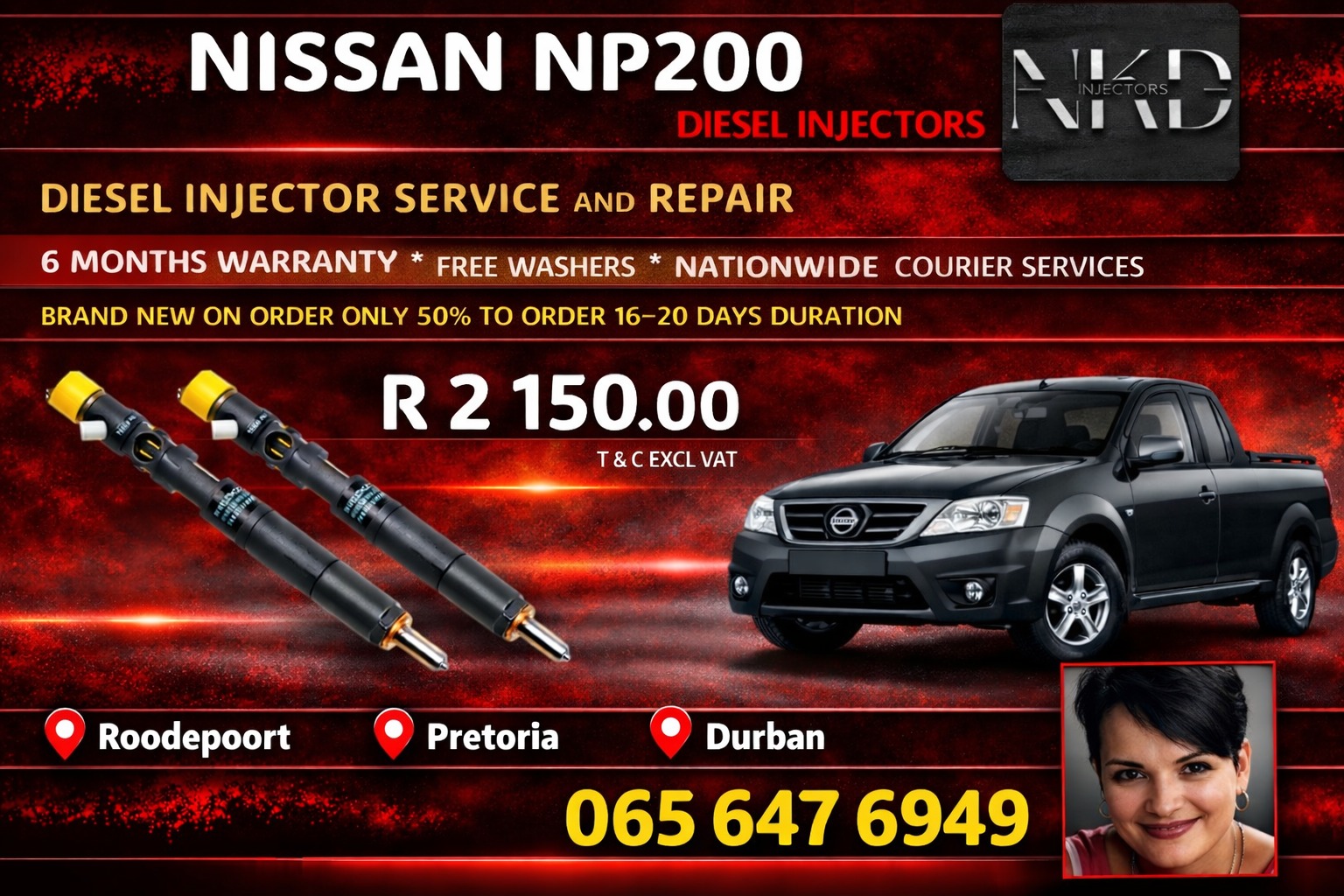 Nissan NP200 Diesel Injectors - Private Seller Nissan NP200 Diesel Injectors - Private Seller