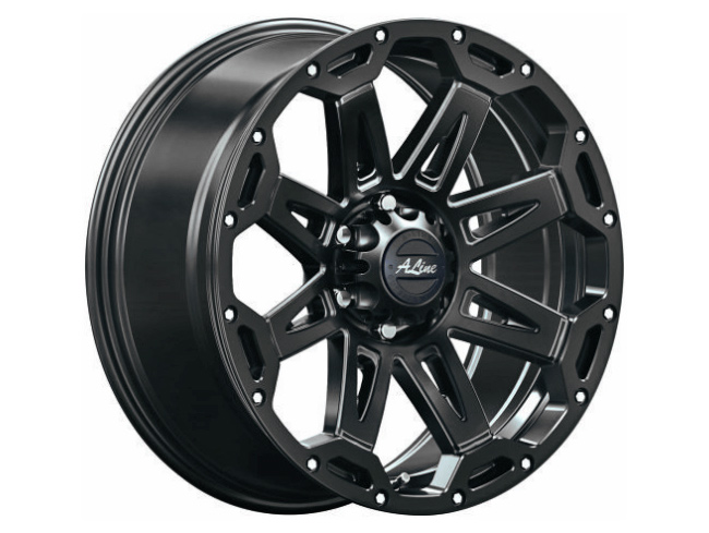 18″ A-Line Duke 5/150 Satin Black Alloy Wheels