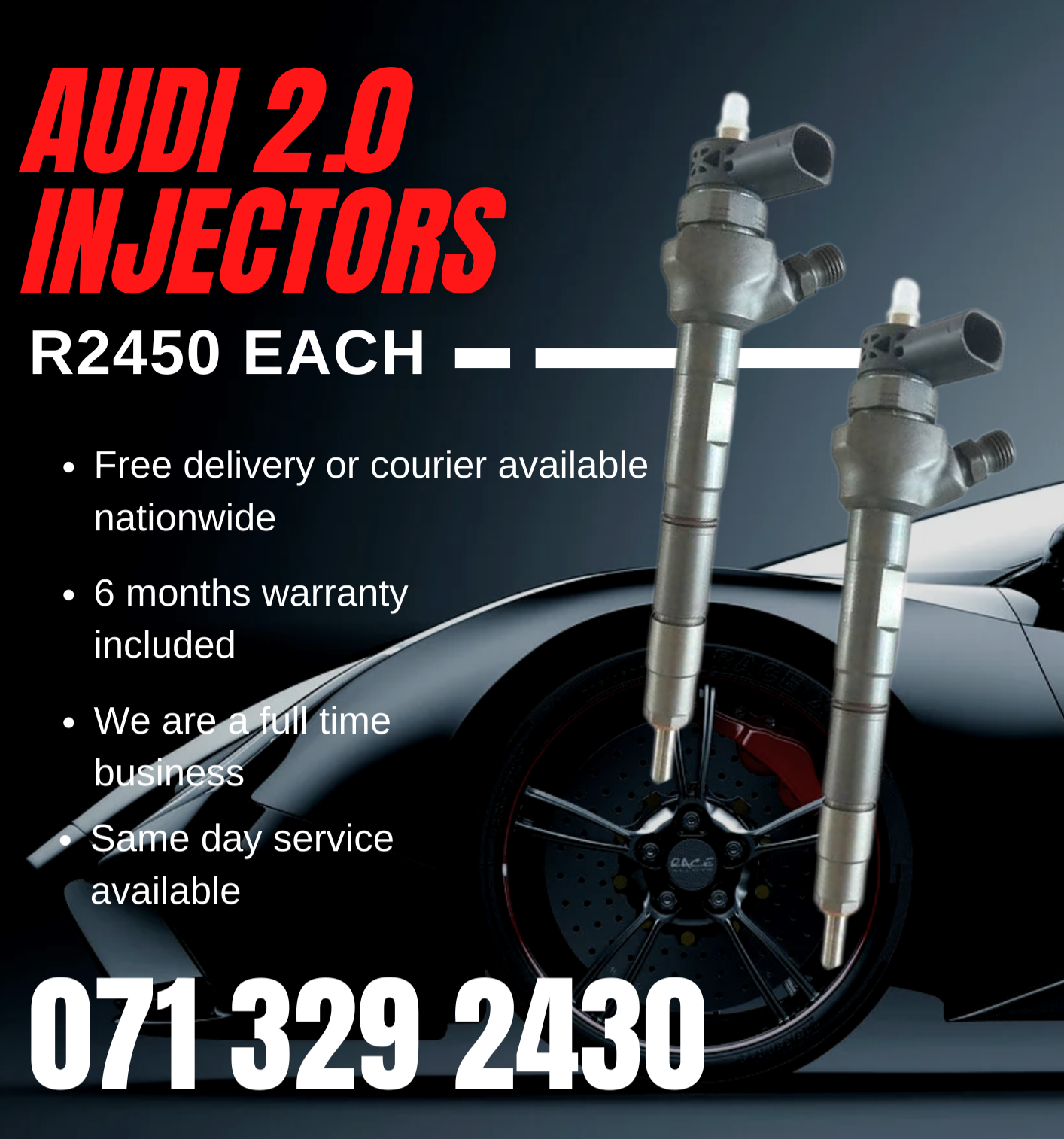 AUDI 2.0 TDI INJECTORS FOR SALE WITH WARRANTY - Private Seller AUDI 2.0 TDI INJECTORS FOR SALE WITH WARRANTY - Private Seller