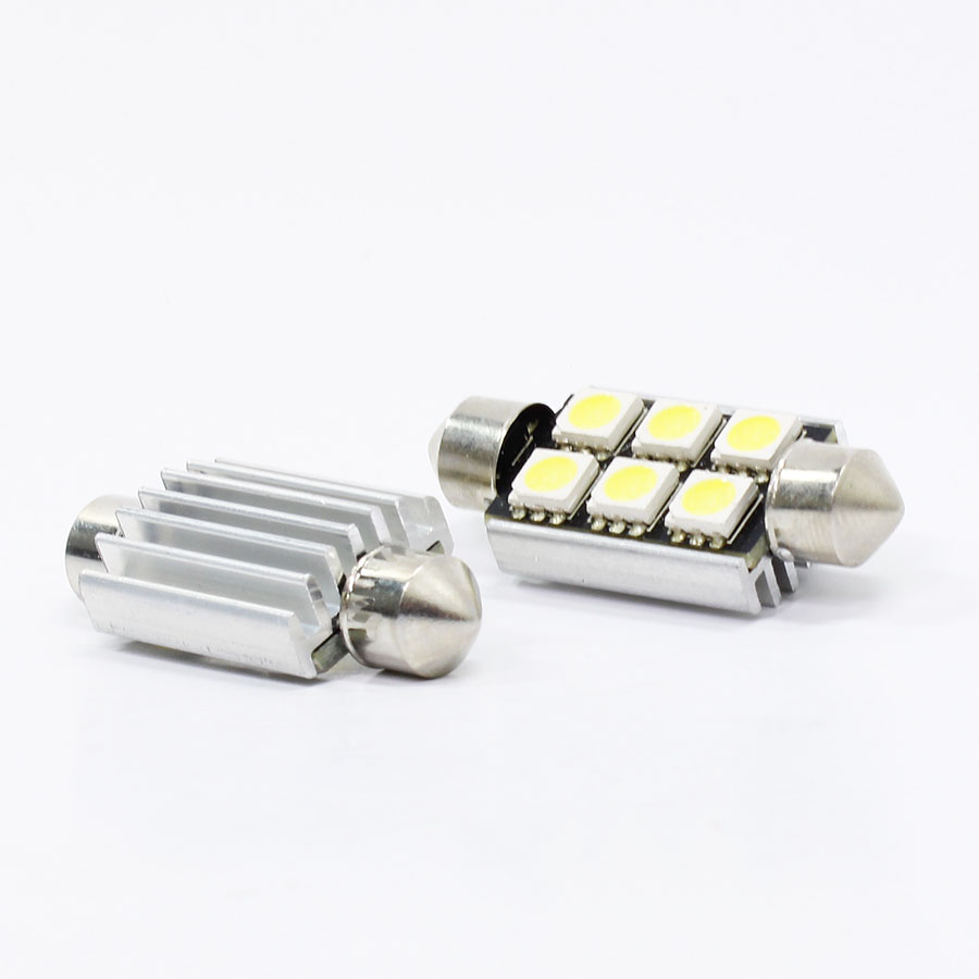 SMD Interior 6 LED Bulbs with Canceller – 39mm (white)