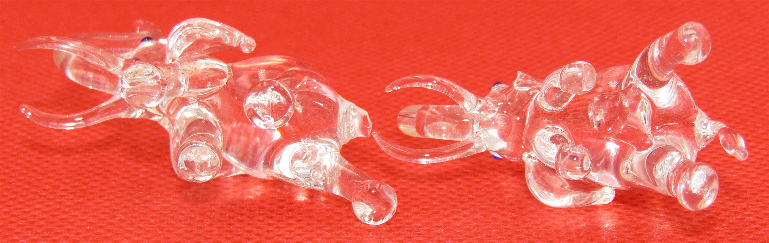 Miniature Glass Mounting Elephants