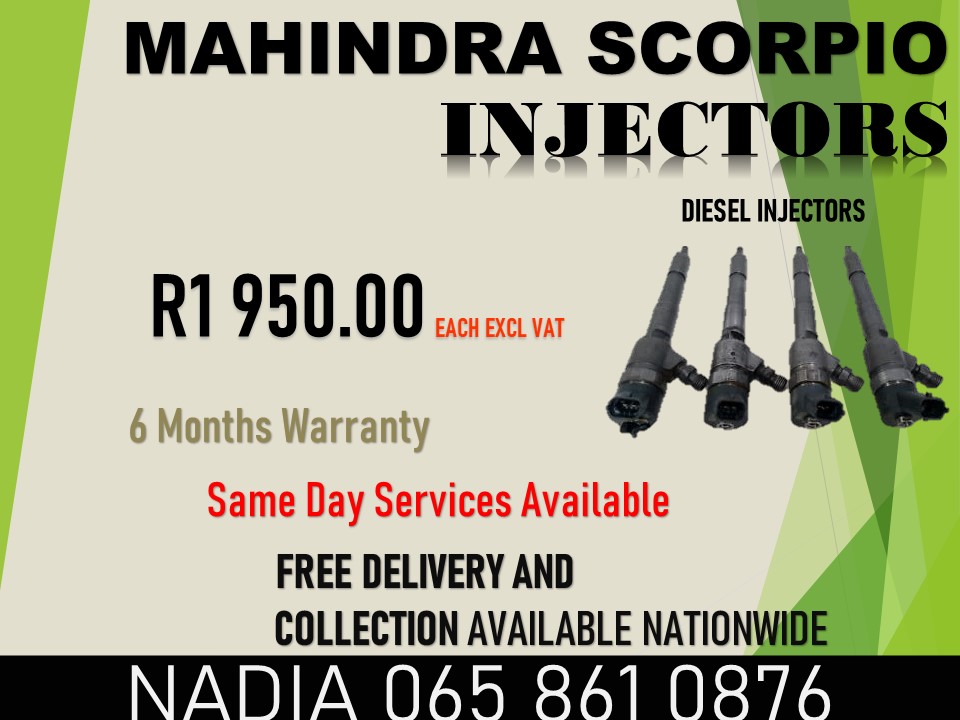 SCORPIO MAHINDRA DIESEL INJECTORS FOR SALE OR TO RECON - Private Seller SCORPIO MAHINDRA DIESEL INJECTORS FOR SALE OR TO RECON - Private Seller