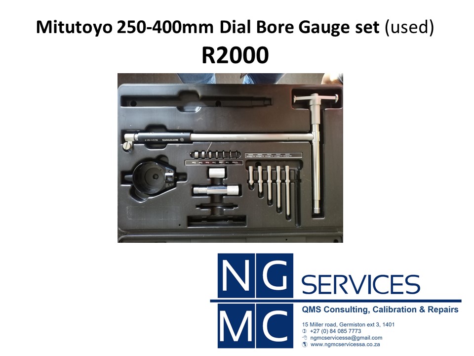 USED: Mitutoyo 250-400mm dial bore gauge set 