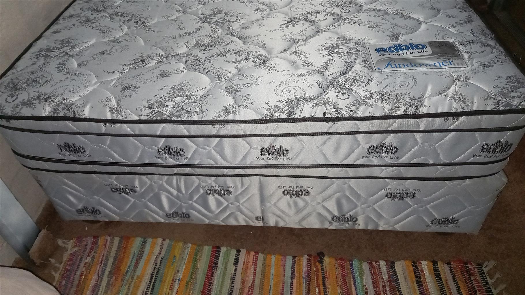 Edblo Double bed and base as new.