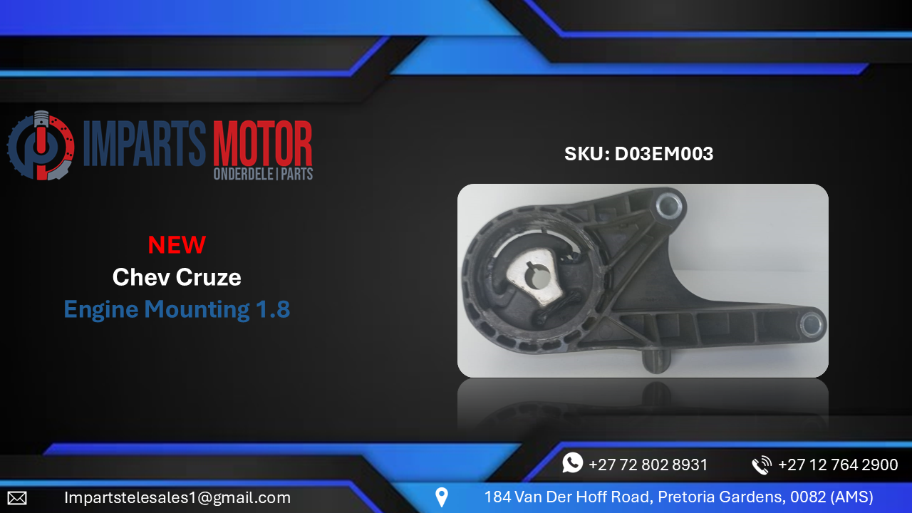 NEW CHEV CRUZE ENGINE MOUNTING 1.8 FOR SALE!!! - Private Seller NEW CHEV CRUZE ENGINE MOUNTING 1.8 FOR SALE!!! - Private Seller