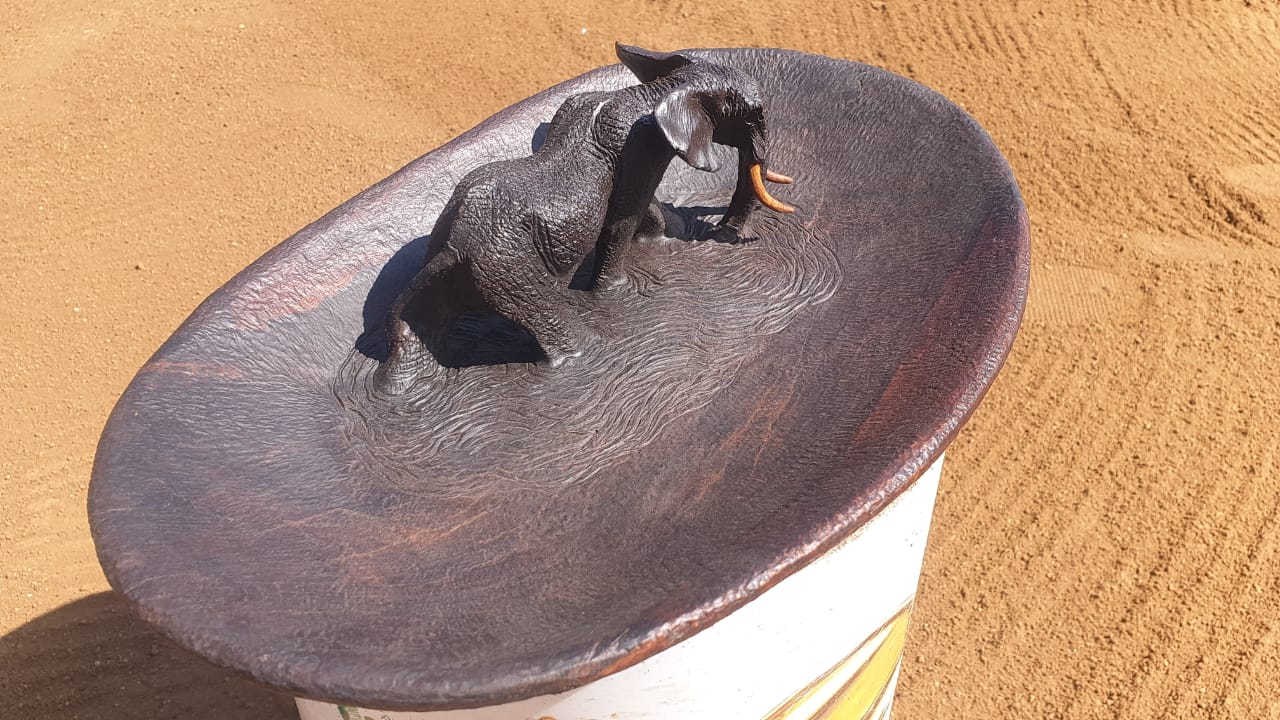 Fine art,wildlife carvings,on Ironwood