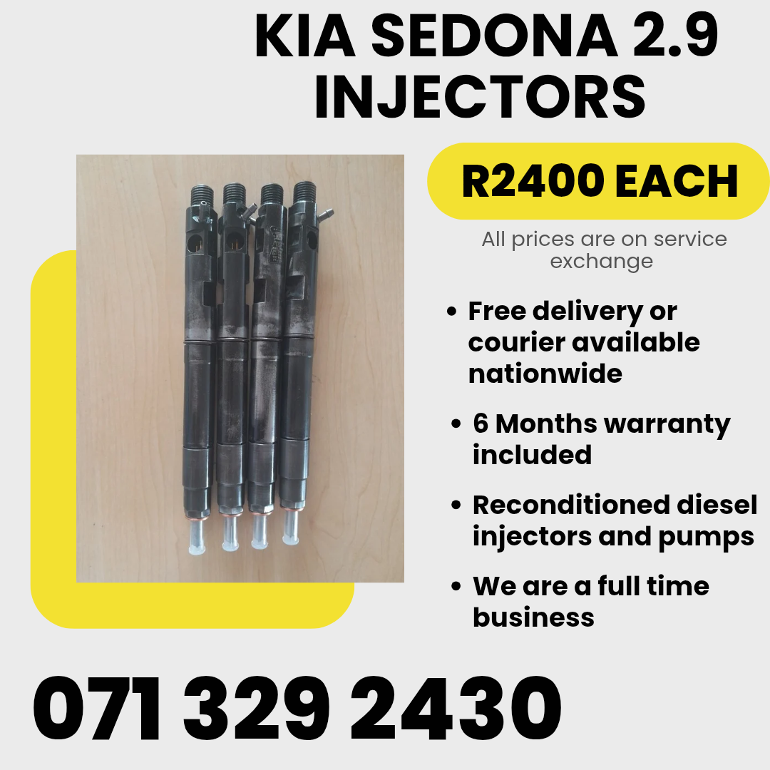 KIA SEDONA 2.9 INJECTORS FOR SALE WITH WARRANTY - Private Seller KIA SEDONA 2.9 INJECTORS FOR SALE WITH WARRANTY - Private Seller