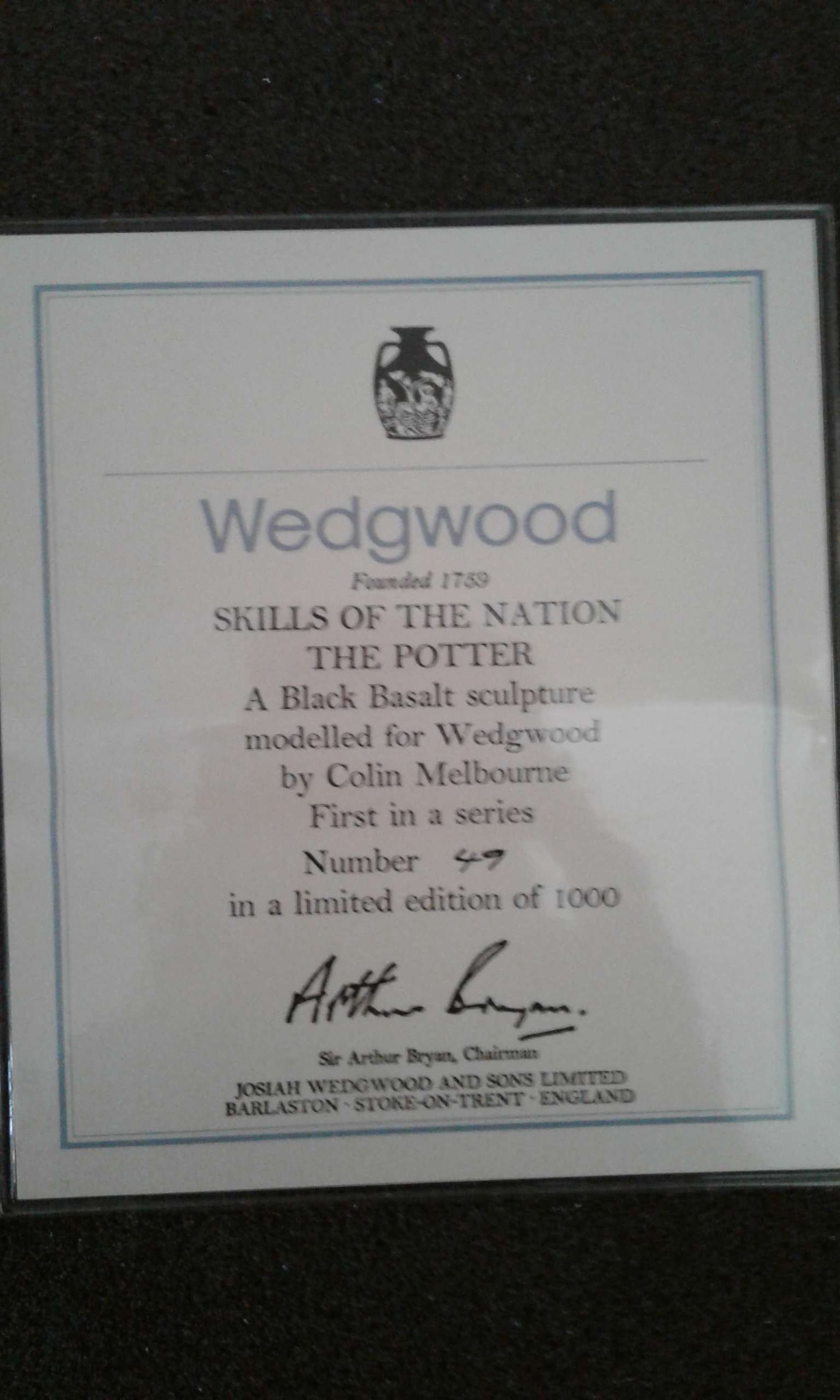 WEDGWOOD Skills of the Nation "The Potter" sculpture WEDGWOOD Skills of the Nation "The Potter" sculpture