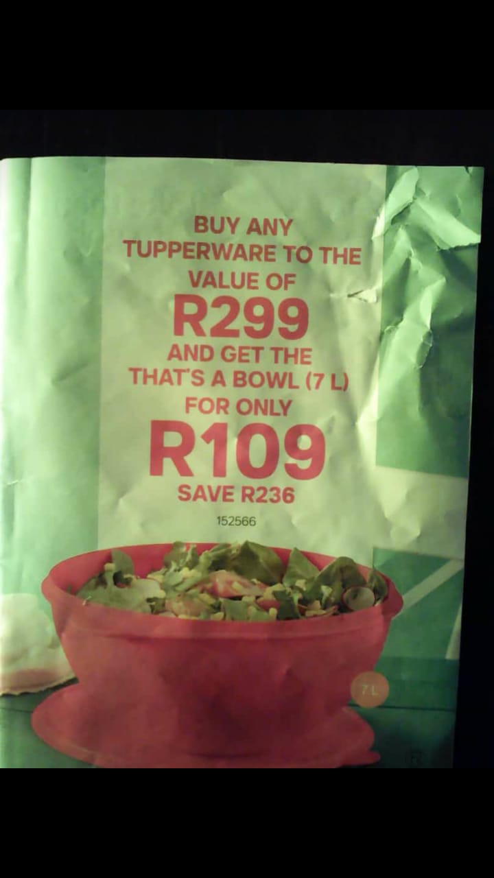 Tupperware set at reasonable price at +27720118815