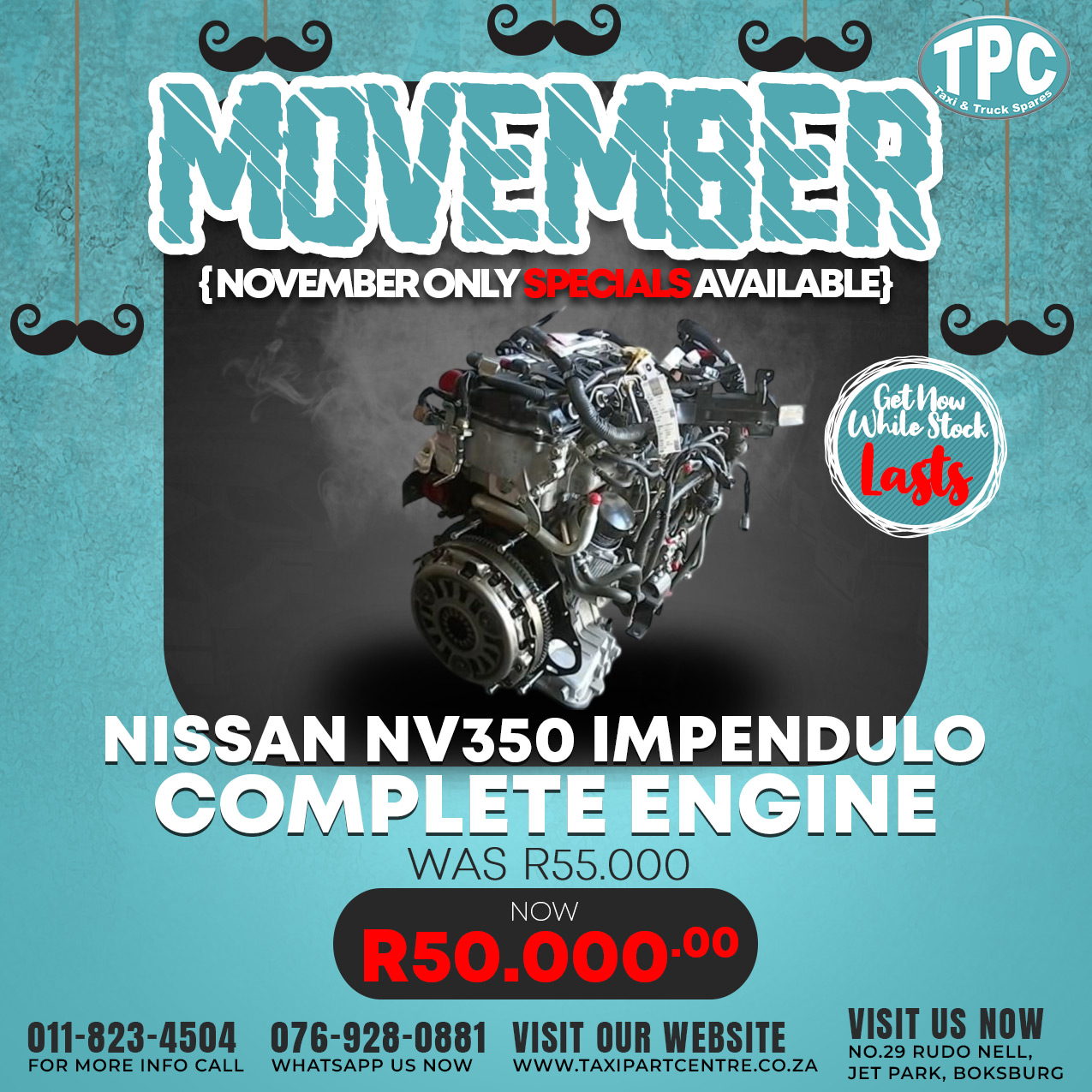 Nissan NV350 Impendulo Complete Engine - Private Seller