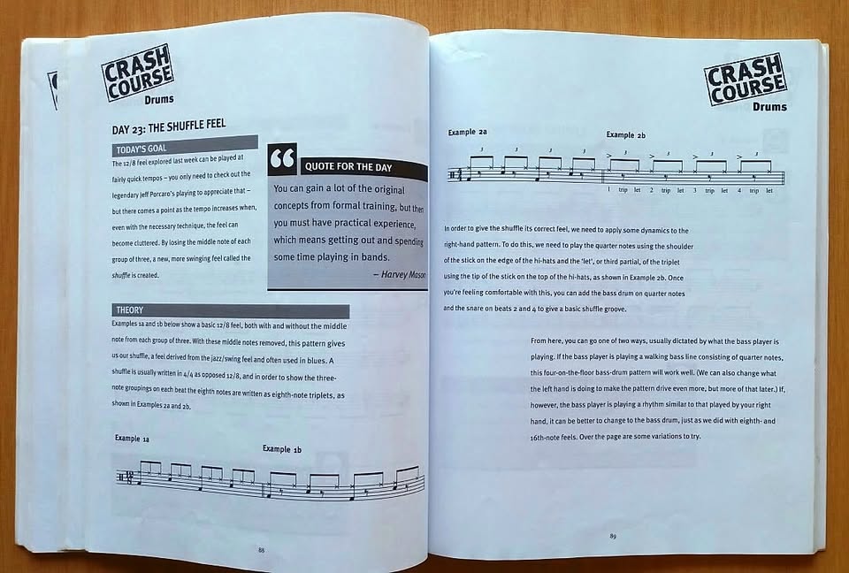 Crash Course Drums. NO CD.