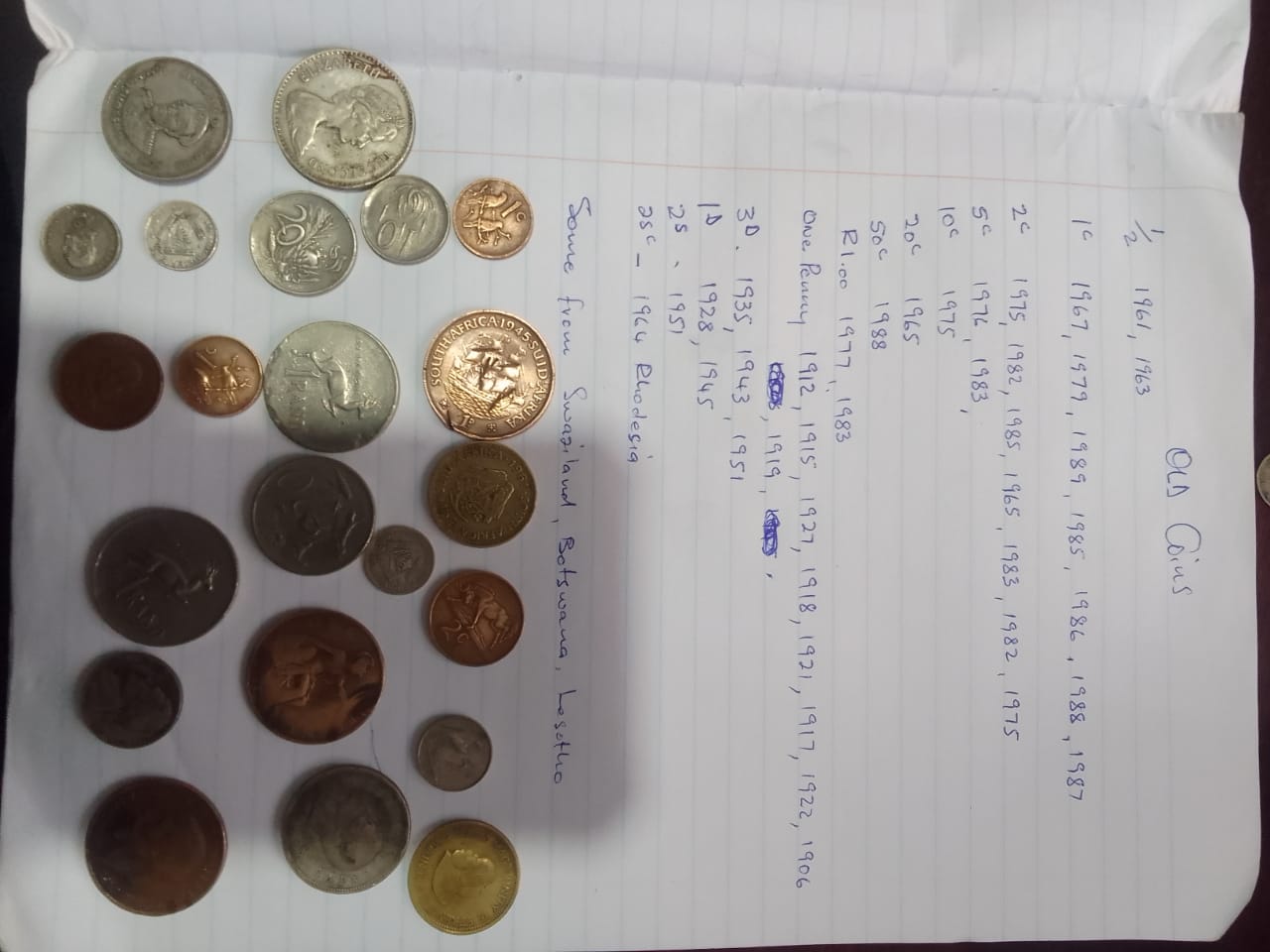 Selling old coins for cash
