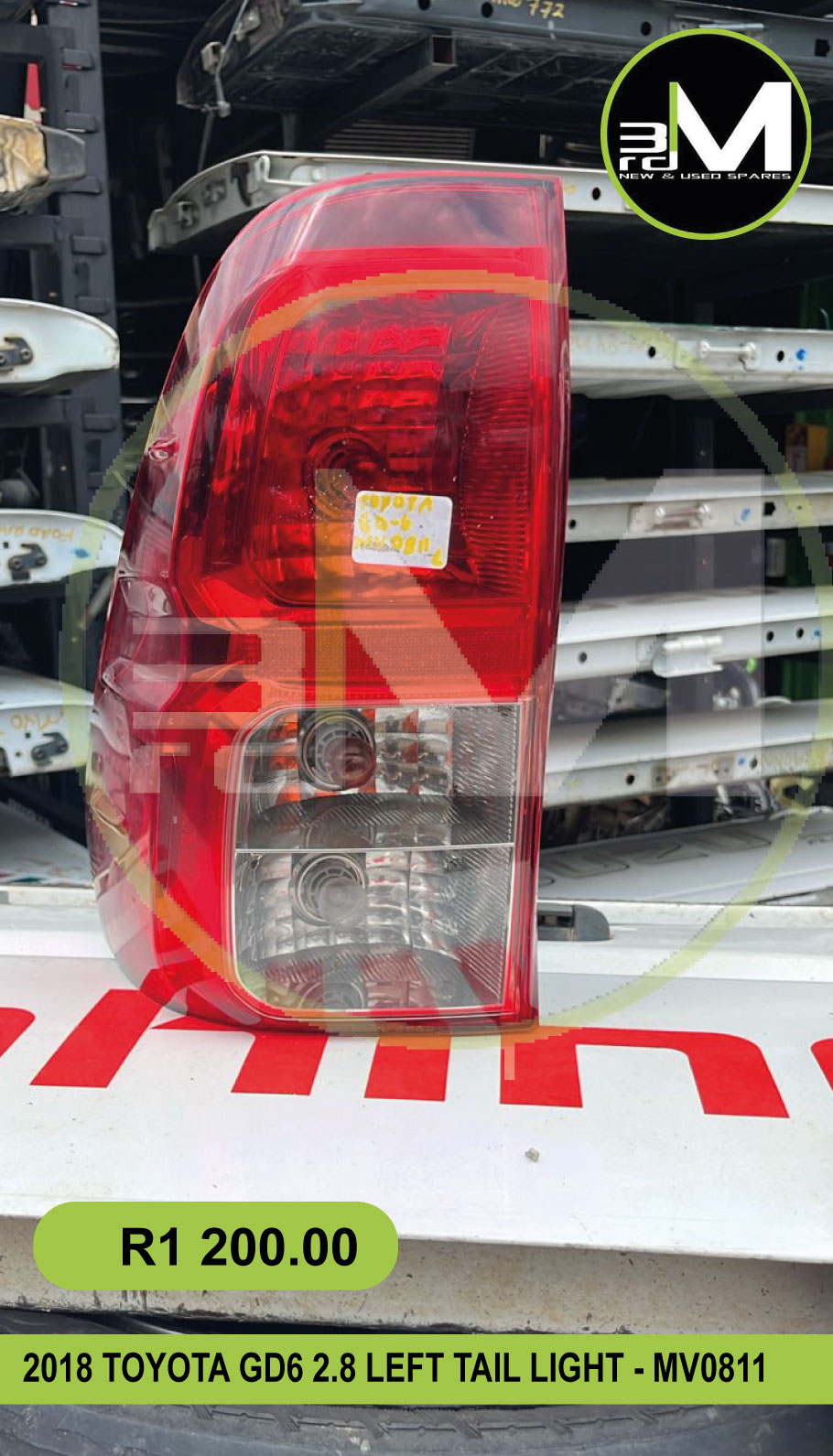 2018 TOYOTA GD6 2.8 LEFT TAIL LIGHT - MV0811 - Private Seller