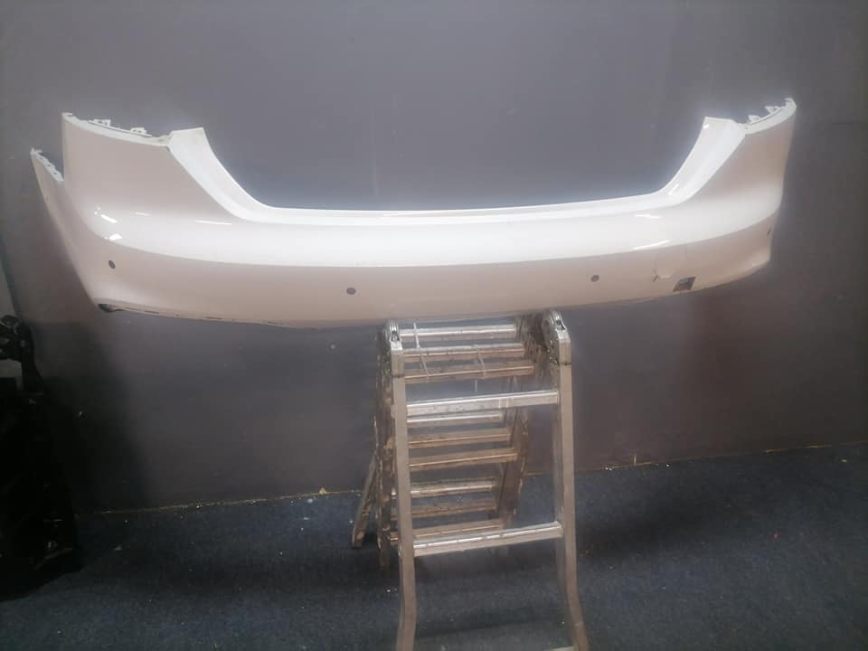 Audi A4 B10 S-line white rear bumper DM or contact number in the description for assistance. - Private Seller