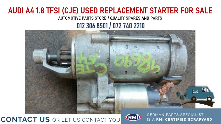 Audi A4 1.8 TFSI (CJE) used replacement starter for sale - Private Seller Audi A4 1.8 TFSI (CJE) used replacement starter for sale - Private Seller