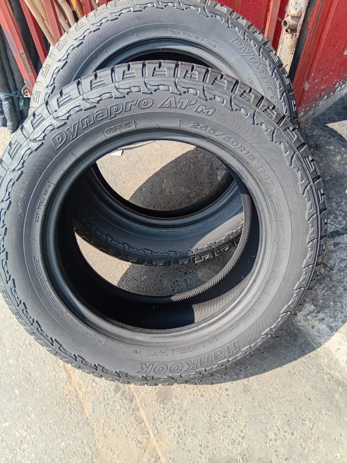 265/60/18 × 2 Hankook Dinapro ATM used tyres for sale - Private Seller
