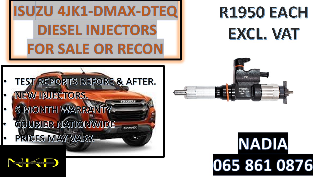 DIESEL INJECTORS FOR SALE FOR ISUZU 4JK1-DMAX-DTEQ - Private Seller DIESEL INJECTORS FOR SALE FOR ISUZU 4JK1-DMAX-DTEQ - Private Seller