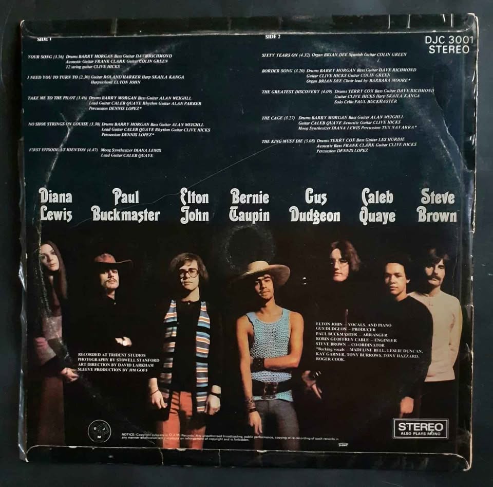 Elton John - Elton John LP Record