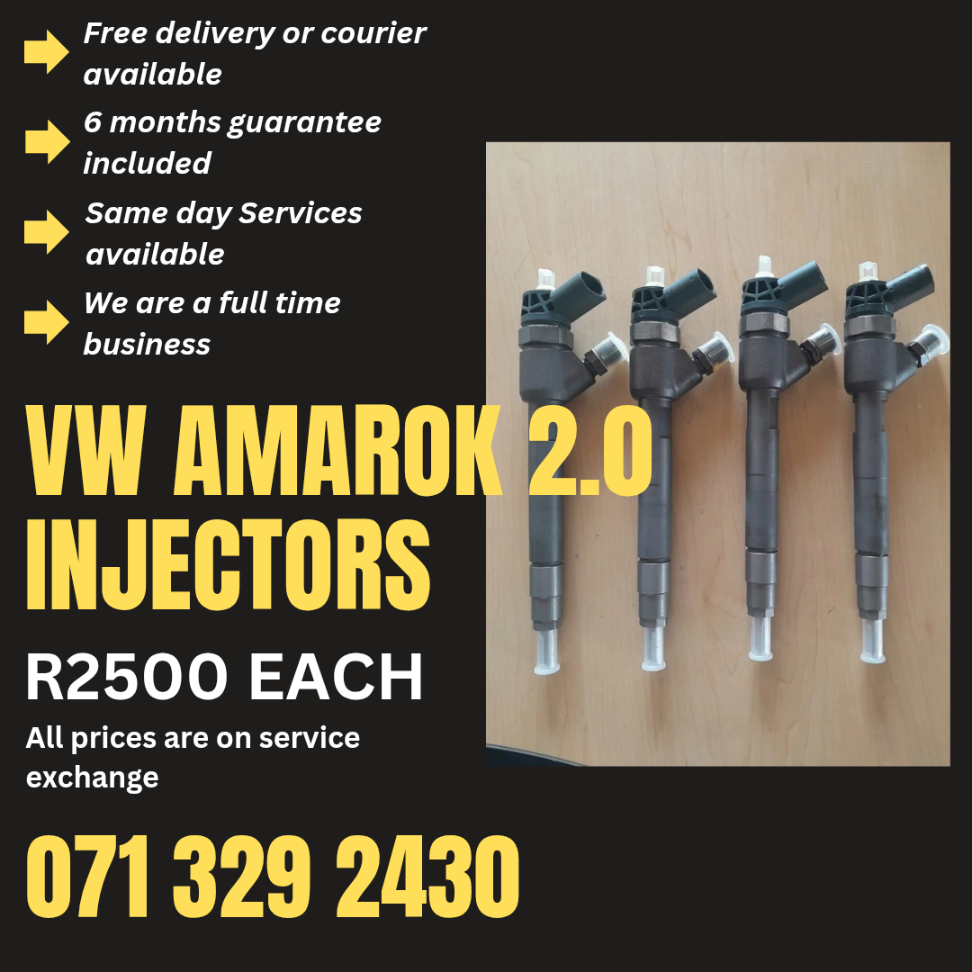 VW AMAROK 2.0 DIESEL INJECTORS FOR SALE WITH WARRANTY - Private Seller VW AMAROK 2.0 DIESEL INJECTORS FOR SALE WITH WARRANTY - Private Seller