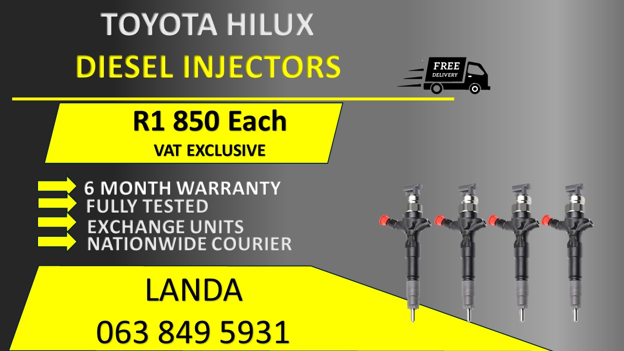 TOYOTA HILUX DIESEL INJECTORS FOR SALE OR RECON WITH WARRANTY - Private Seller TOYOTA HILUX DIESEL INJECTORS FOR SALE OR RECON WITH WARRANTY - Private Seller