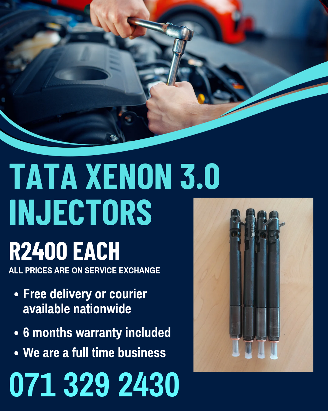 TATA XENON 3.0 INJECTORS FOR SALE WITH WARRANTY - Private Seller TATA XENON 3.0 INJECTORS FOR SALE WITH WARRANTY - Private Seller