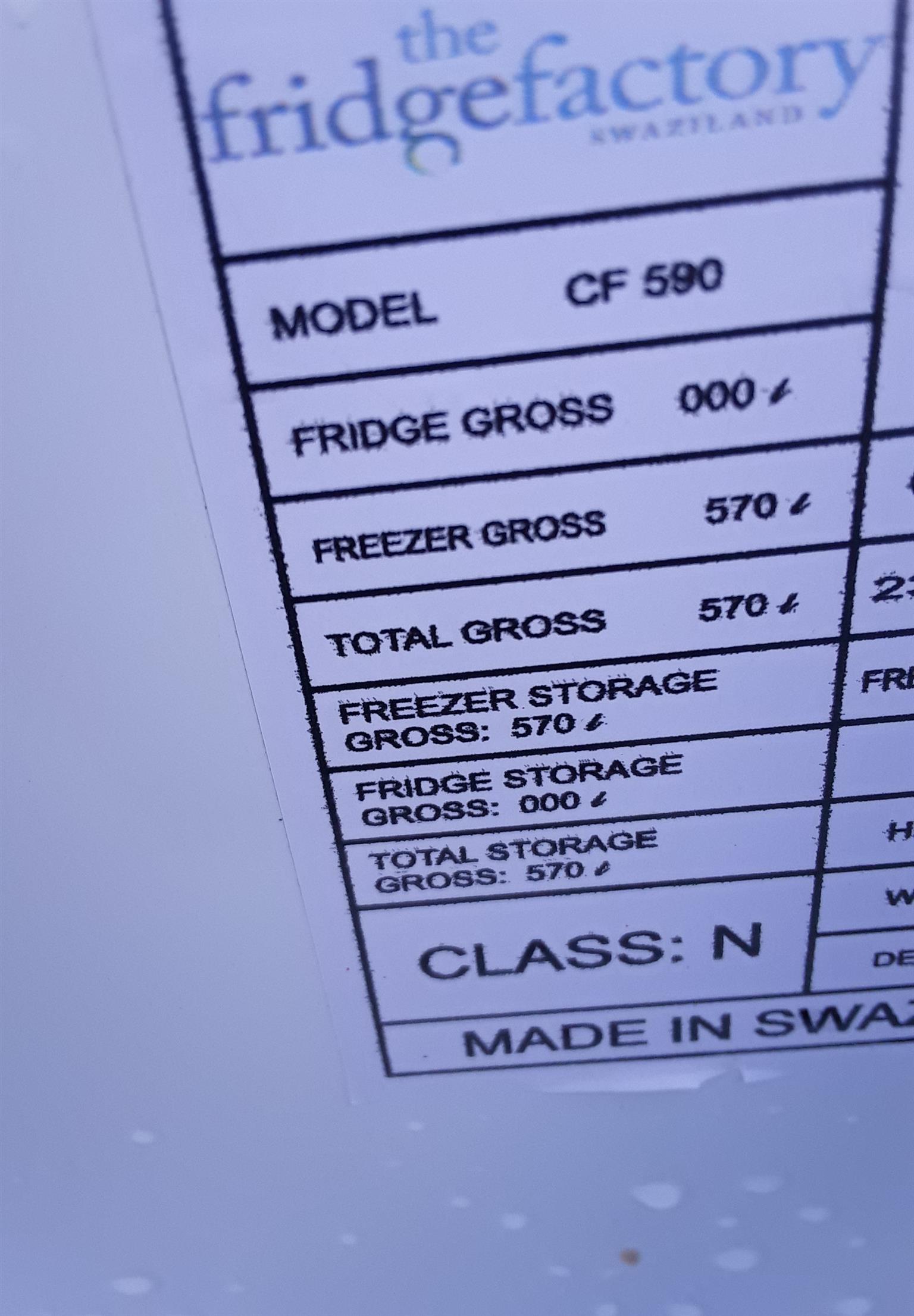 570 litre chest freezer 