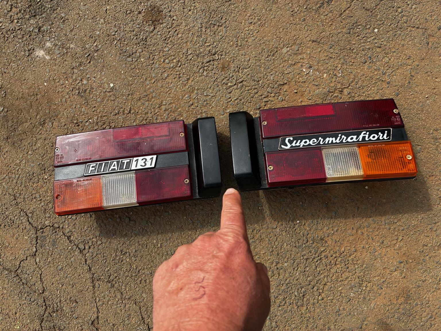 Fiat 131 SupermiaFiori Tail Lights Left & Right light. - Private Seller