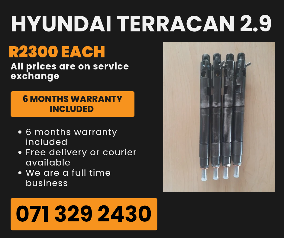 HYUNDAI TERRACAN 2.9 INJECTORS FOR SALE WITH WARRANTY INCLUDED - Private Seller HYUNDAI TERRACAN 2.9 INJECTORS FOR SALE WITH WARRANTY INCLUDED - Private Seller