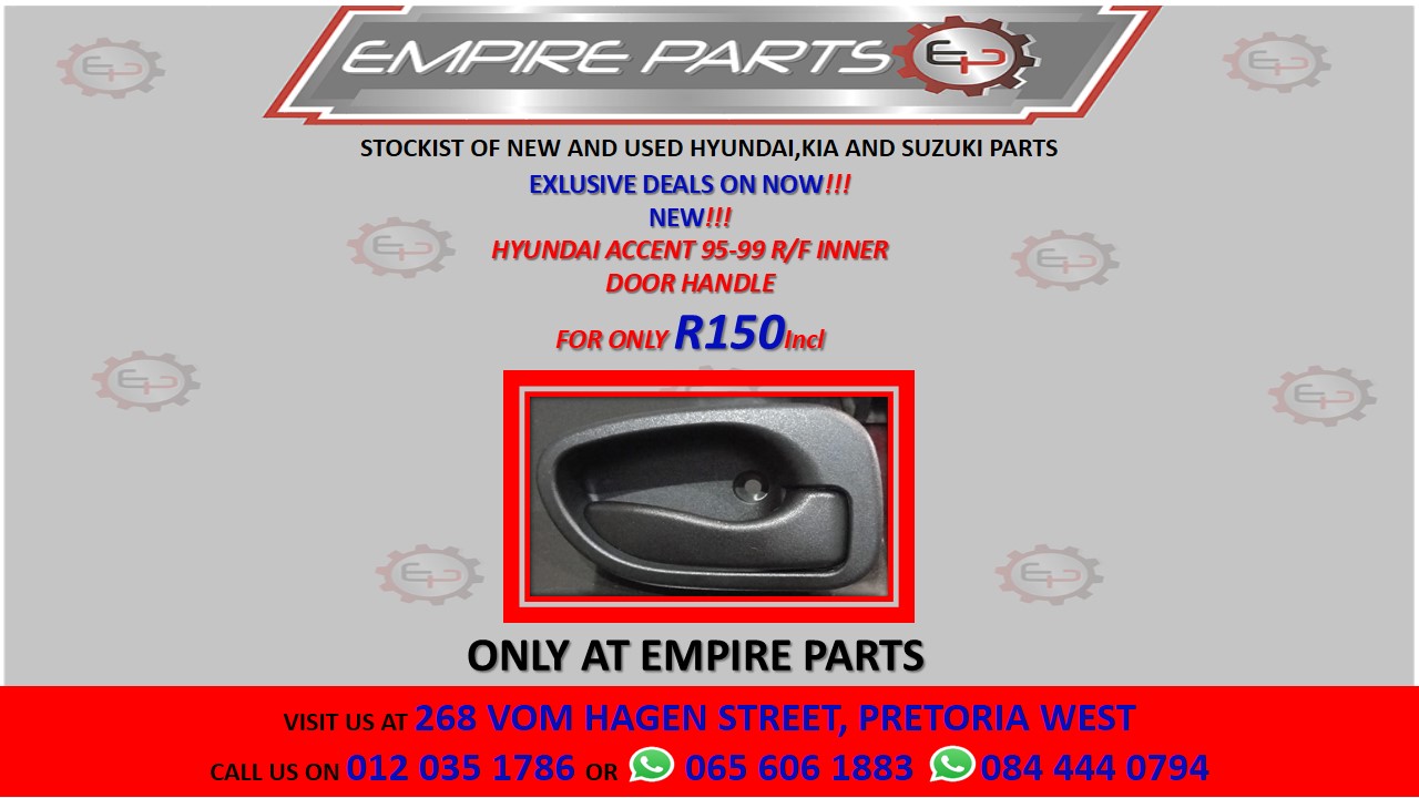 HYUNDAI ACCENT 95-99 R/H INNER HANDLE FOR SALE - Private Seller HYUNDAI ACCENT 95-99 R/H INNER HANDLE FOR SALE - Private Seller