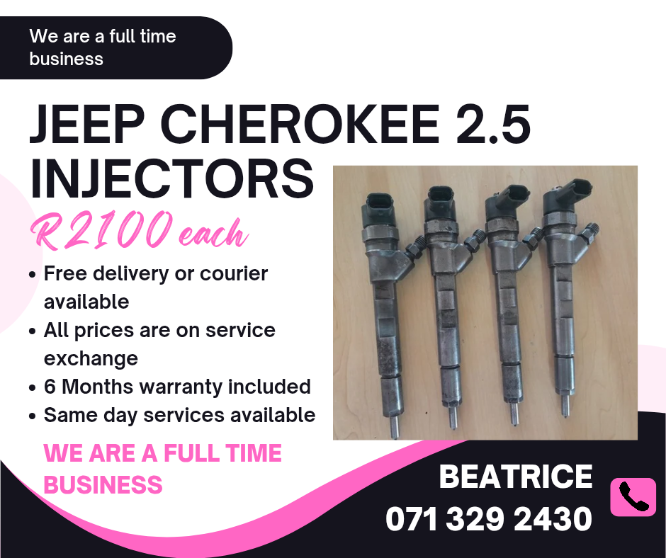 JEEP CHEROKEE 2.5 DIESEL INJECTORS FOR SALE WITH WARRANTY - Private Seller JEEP CHEROKEE 2.5 DIESEL INJECTORS FOR SALE WITH WARRANTY - Private Seller