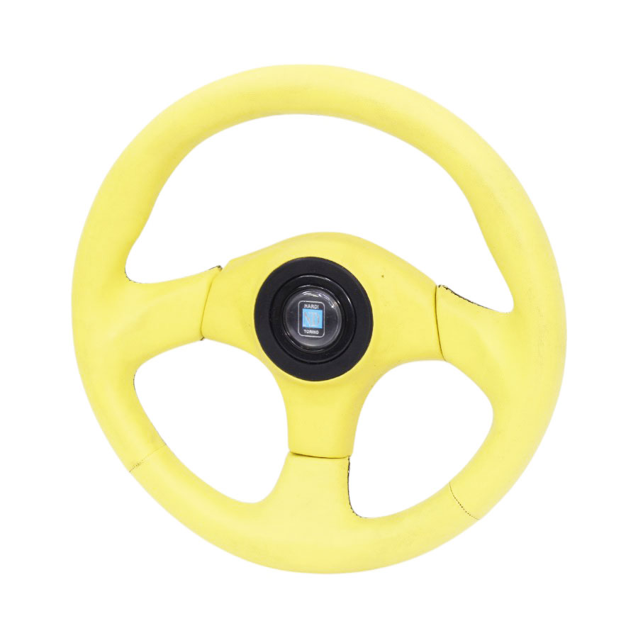 JJ-Racing Sport Steering Wheel in Canary Yellow Vinyl Leather Finish