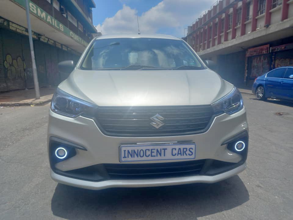 2019 SUZUKI ERTIGA 1.5 PETROL, MANUAL TRANSMISSION, SILVER GOLD COLOR, MILEAGE 85000KM