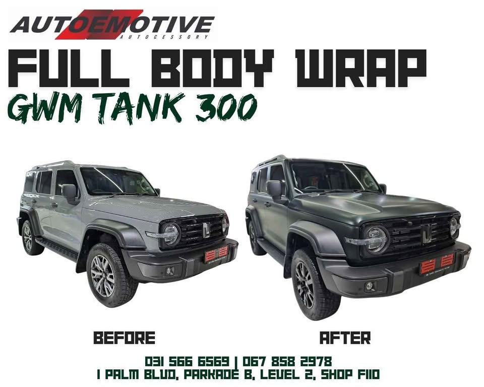GWM Tank 300 Full Body Wrap - Private Seller GWM Tank 300 Full Body Wrap - Private Seller