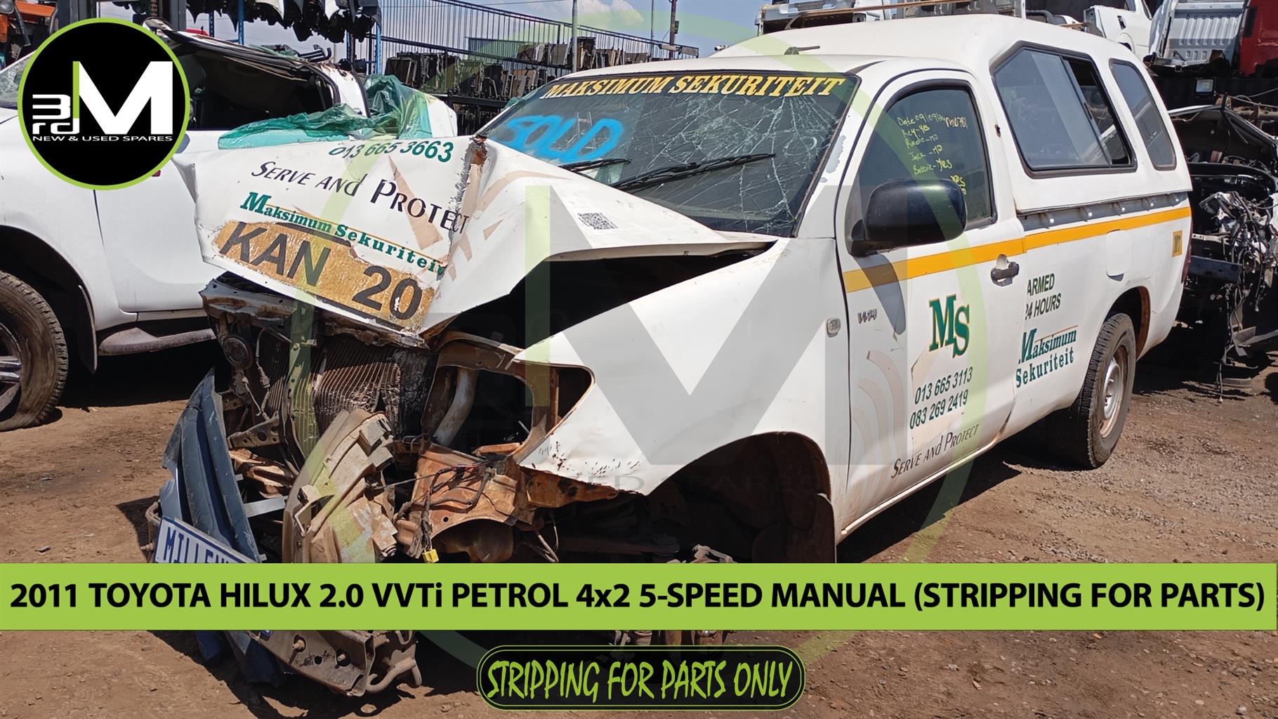 2011 Toyota Hilux 2.0 VVTi Petrol 4x2 Base Single Cab (STRIPPING FOR PARTS) - Private Seller 2011 Toyota Hilux 2.0 VVTi Petrol 4x2 Base Single Cab (STRIPPING FOR PARTS) - Private Seller